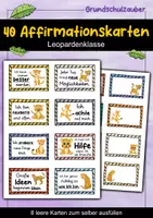 Vorschau - Fördermaterial/Inklusion - 40 Leoparden Affirmationskarten für die Leopardenklasse - Deckblatt