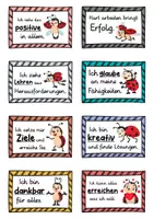 Vorschau - Fördermaterial/Inklusion - 40 Marienkäfer Affirmationskarten für die Marienkäferklasse - Seite 1