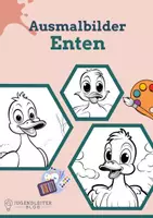 Vorschau - Mal- und Bastelvorlagen - 30 Enten-Ausmalbilder für Kinder - Deckblatt