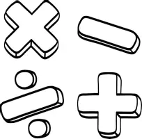 anteprima - Clipart / Immagini originali - La mia materia preferita | 10 clipart scolastiche | B&N - Pagina 1
