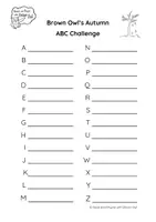 Vorschau - Arbeitsblätter - Brown Owl's Autumn - ABC Challenge - Seite 1