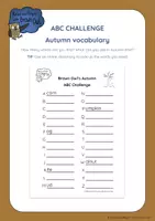 Vorschau - Arbeitsblätter - Brown Owl's Autumn - ABC Challenge - Deckblatt
