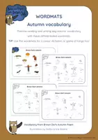 Vista previa - Hojas de trabajo - Brown Owl's Autumn - WORDMATS - Portada