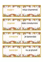 Aperçu - Jeux - Français : Conj :dominos verbe conjugué - infinitif P3 - Page 3