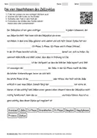 Vorschau - Arbeitsblätter - Arbeitsblatt "Die vier Hauptphasen des Zellzyklus" + interaktive Lösung & MP3 + - Deckblatt
