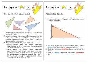 Vorschau - Aufgabenkarten - Pythagoras - Arbeitskarten 1 Basisniveau - mit Lösungen - Seite 1