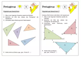 Vorschau - Aufgabenkarten - Pythagoras - Arbeitskarten 1 Basisniveau - mit Lösungen - Seite 2