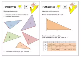 Vorschau - Aufgabenkarten - Pythagoras - Arbeitskarten 1 Basisniveau - mit Lösungen - Seite 3