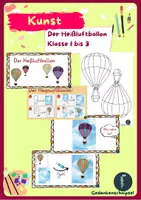Vorschau - Mal- und Bastelvorlagen - Kunstprojekt der Heißluftballon_Klasse 1-3 - Deckblatt