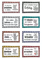 Vorschau - Fördermaterial/Inklusion - 40 Nashorn Affirmationskarten für die Nashornklasse - Seite 1