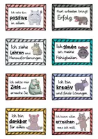 Vorschau - Fördermaterial/Inklusion - 40 Nilpferd Affirmationskarten für die Nilpferdklasse - Seite 1