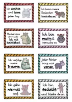 Vorschau - Fördermaterial/Inklusion - 40 Nilpferd Affirmationskarten für die Nilpferdklasse - Seite 2