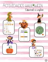 Vista previa - Hojas de trabajo - Actividades Halloween.Español-inglés - Portada