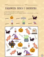 Vista previa - Hojas de trabajo - Actividades Halloween.Español-inglés - página 1