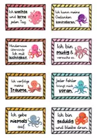 Vorschau - Fördermaterial/Inklusion - 40 Oktopus Affirmationskarten für die Oktopusklasse - Seite 2