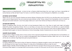 Vorschau - Stundenentwürfe - Allergie, Allergen | Überreaktion Immunsystem, Immunbiologie, Allergien - Seite 1