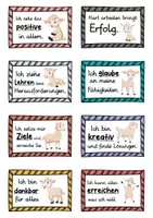 Vorschau - Fördermaterial/Inklusion - 40 Schafe Affirmationskarten für die Schafklasse - Seite 1