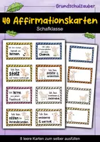 Vorschau - Fördermaterial/Inklusion - 40 Schafe Affirmationskarten für die Schafklasse - Deckblatt