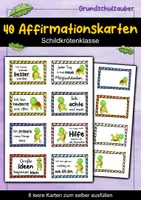 Vorschau - Fördermaterial/Inklusion - 40 Schildkröten Affirmationskarten für die Schildkrötenklasse - Deckblatt