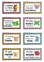 Vorschau - Fördermaterial/Inklusion - 40 Schmetterlinge Affirmationskarten für die Schmetterlingklasse - Seite 2