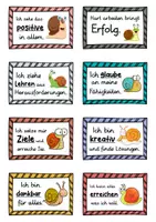 Vorschau - Fördermaterial/Inklusion - 40 Schnecken Affirmationskarten für die Schneckenklasse - Seite 1