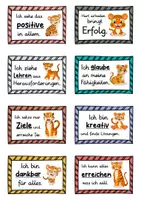 Vorschau - Fördermaterial/Inklusion - 40 Tiger Affirmationskarten für die Tigerklasse - Seite 1