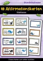 Vorschau - Fördermaterial/Inklusion - 40 Wal Affirmationskarten für die Walklasse - Deckblatt