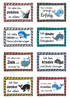 Vorschau - Fördermaterial/Inklusion - 40 Wal Affirmationskarten für die Walklasse - Seite 1
