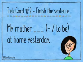 Vorschau - Stationenlernen - 30+ Task Cards - Simple Past (regular verbs + be) - Seite 3