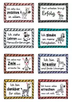 Vorschau - Fördermaterial/Inklusion - 40 Zebra Affirmationskarten für die Zebraklasse - Seite 1