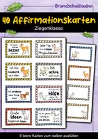 Vorschau - Fördermaterial/Inklusion - 40 Ziegen Affirmationskarten für die Ziegenklasse - Deckblatt