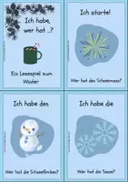 Vorschau - Spiele - Lesespiel (Ich habe, wer hat ...?) - Winter - Deutsch 3/4 - Seite 1