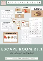 Vorschau - Arbeitsblätter - Escape Room Klasse 1 - Herbst - Seite 1