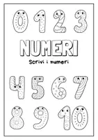 anteprima - Esercizi - Mate Classe Prima: Impara e scrivi i numeri - Pagina 1