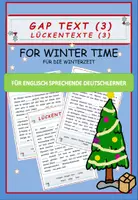 Vorschau - Fördermaterial/Inklusion - DaF / DaZ Englisch Winter: Lesetraining - Lückentext 3 - Deckblatt