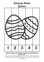 Vorschau - Arbeitsblätter - Kunst: Schritt für Schritt zeichnen: Ostern - Seite 1