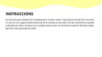 Vista previa - Juegos / Gamificación - JOC DE CARTES SUPER MULTIPLICACIONS! - página 1