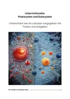 Vorschau - Stundenentwürfe - Unterrichtsreihe: Pro- und Eukaryoten im Vergleich (Texte, Stundenentwürfe und Test) - Seite 1