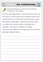 Vorschau - Arbeitsblätter - Groß- und Kleinschreibung / Abschreibtext - Seite 1