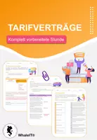 Vorschau - Arbeitsblätter - Tarifverträge - Komplett vorbereitete Stunde - Deckblatt