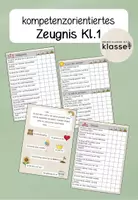 Vorschau - Arbeitsblätter - Kompetenzorientiertes Zeugnis Klasse 1 - Deckblatt