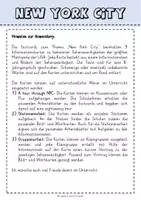 Vorschau - Arbeitsblätter - New York City Factcards - Seite 1