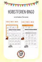 Vorschau - Spiele - Herbstferien-Bingo mit verschiedenen Versionen - Deckblatt