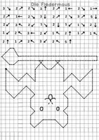 Vorschau - Arbeitsblätter - Halloween die Fledermaus Geometrieübung - Seite 1