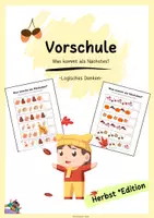 Vorschau - Arbeitsblätter - Vorschule | Was kommt als Nächstes?| Logisches Denken (1.Klasse)🍁🍄🐿️ - Deckblatt