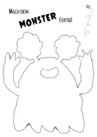 Vorschau - Mal- und Bastelvorlagen - "Mach dein Monster fertig" - Halloween-Ausmalbilder - Seite 2