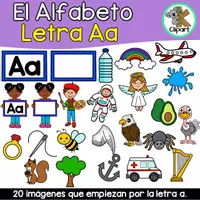 Vista previa - Elementos para la creación de materiales - Abecedario - Letra A Clipart - Portada
