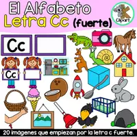 Vista previa - Elementos para la creación de materiales - Abecedario - Letra C fuerte Clipart - página 2