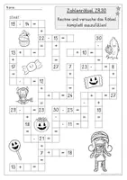 Vorschau - Arbeitsblätter - Rechenrätsel Halloween, ZR30, Addition, Subtraktion - Seite 3