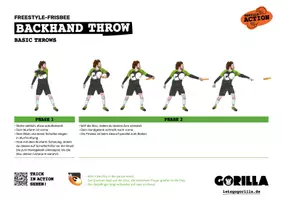 Vorschau - Poster - Freestyle-Frisbee: Stationskarte "Backhand Throw" - Deckblatt